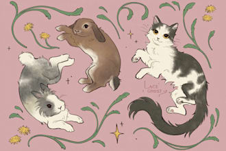 draw your pets in a delicate artstyle