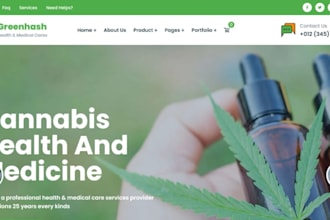 design weed website marijuana,cannabis hemp cbd website online store backlink
