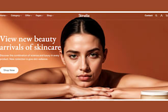 organic skincare website beauty website skincare shopify store skincare website