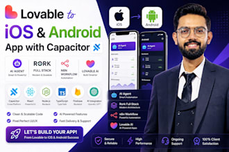 lovable to ios app capacitor,ai agent, rork full stack, lovable ai ,n8n workflow