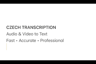 transcribe czech audio or video into text