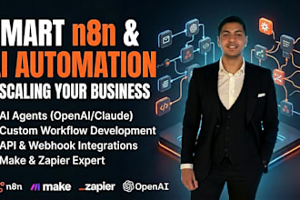 create ai agents and automations using n8n or make or zapier