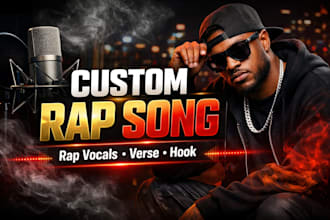 create rap vocals, male rapper, custom rap verse, hook and full hip hop song
