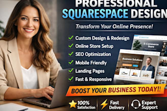 design modern squarespace website or redesign squarespace site
