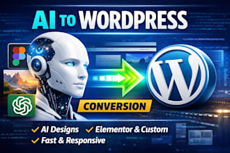 convert ai designs to wordpress website using elementor or custom code