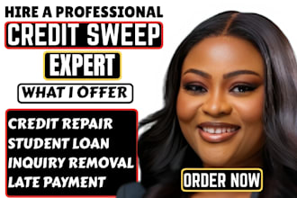 remove collections, inquiries, late payments, and improve your credit score