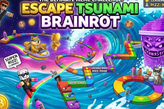 build escape tsunami for brainrots, tsunami for brainrots, escape tsunami game