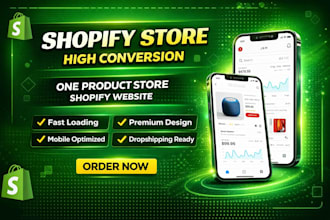build shopify store one product store shopify website design