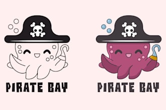 design a cute kawaii cartoon logo with