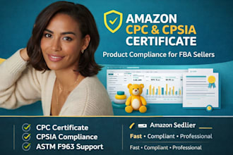 create cpc certificate and cpsia test report for your amazon product compliance