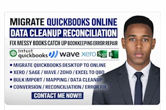 migrate quickbooks online data cleanup reconciliation fix messy books mapping