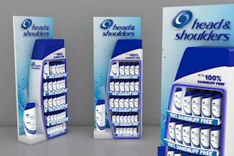 design 3d retail display, kiosk, pop posm, and point of sale product displays