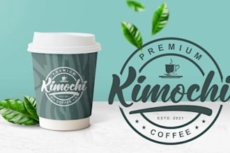 design minimalist food, bbq, restaurant, cafe, coffee, bakery logo with branding