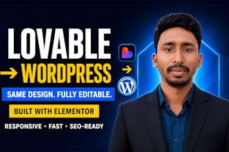 convert lovable to wordpress using elementor