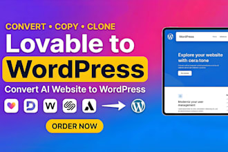 convert lovable ai website to wordpress using elementor