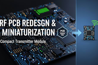 redesign and miniaturize rf transmitter board into a compact single component