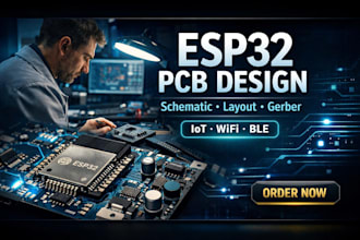 design professional esp32 pcb schematic manufacturing ready layout