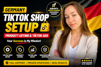 setup german tiktok shop products listings fix tik tok dropshipping tiktok ads