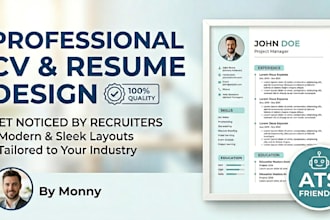 design your professional ats resume and CV