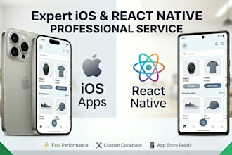 develop a native ios and react native app with swift, swiftui, and firebase