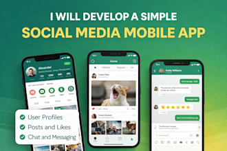develop a simple social media mobile app