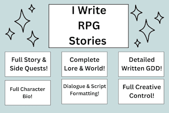 craft immersive story and interactive dialogue for your game