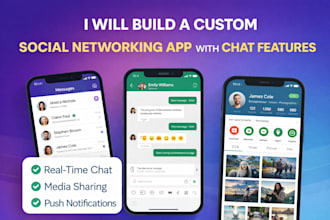 build a custom social networking app with chat features