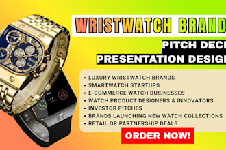 design luxury wristwatch pitch deck smartwatch brand presentation design