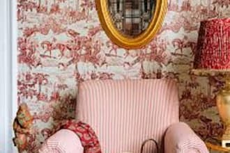design toile de jouy wallpaper and home decor pattern