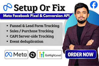 setup meta pixel and facebook conversion API tracking with gohighlevel