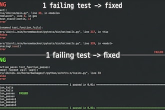 debug and fix one failing unit test in your repository