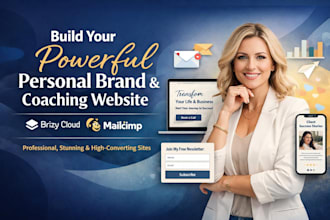 build brizy cloud mailchimp site simvoly coaching personal brand website