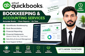 be your qb bookkeeper and bank reconcile