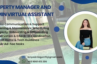 be a property manager and admin virtual assistant