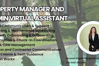 do property managment and admin assistance
