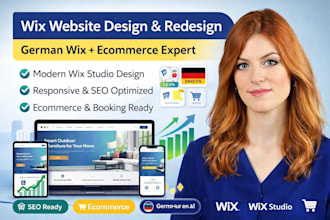 design wix website  wix studio german wix website ecommerce SEO
