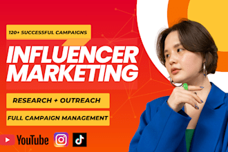 do instagram influencer marketing, outreach and campaign management