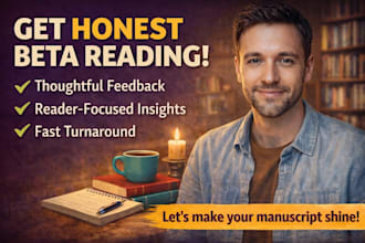 beta read your manuscript and provide honest reader feedback