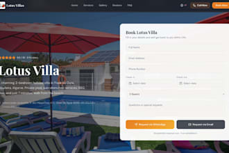 build a professional website for hotels, airbnb or guest houses