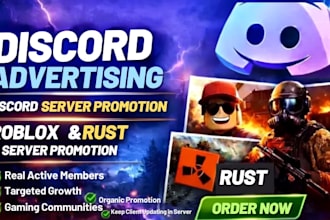 do discord server promotion, discord growth, management and discord advertising,