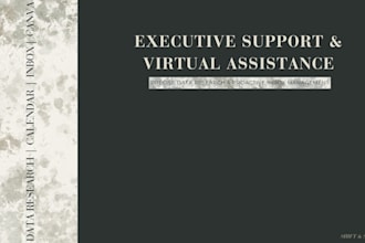 be your executive virtual assistant for data entry, inbox, and brand assets