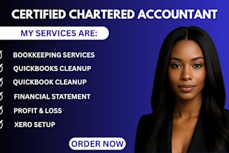 setup, cleanup, catchup bookkeeping accounting, profit and loss quickbook as CPA