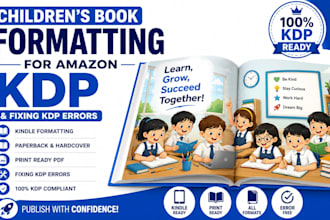 format children book for amazon KDP picture book formatting fix formatting error