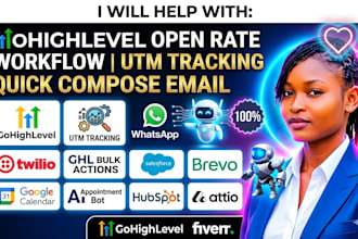 gohighlevel open rate workflow enable utm tracking option quick compose email