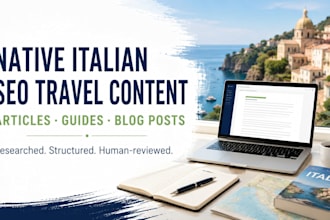 write native italian SEO travel articles and blog posts