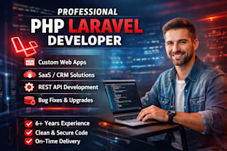 develop custom web apps as a PHP laravel developer