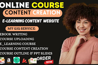 do online course content, course creation course curriculum, ebook writer