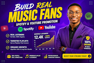 promote spotify music and youtube promotion playlist curator, album music