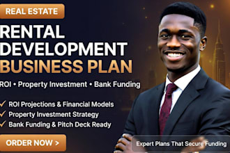 real estate rentaldevelopment business plan ROI property investment bank funding