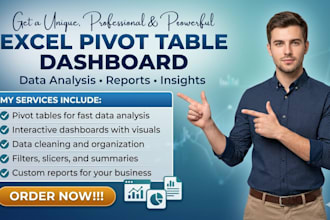 build excel pivot tables dashboards to analyze and visualize your data